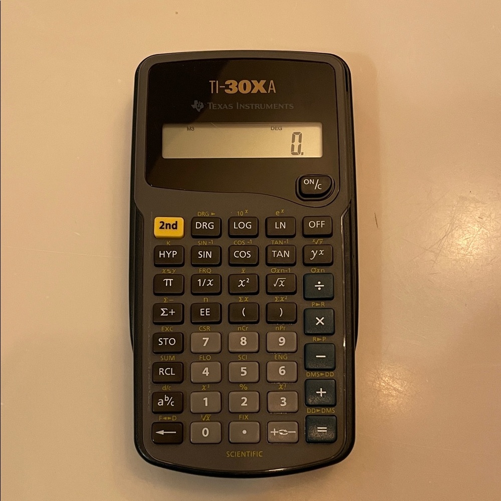 Texas Instruments TI-30XA Black and Gray Calculator